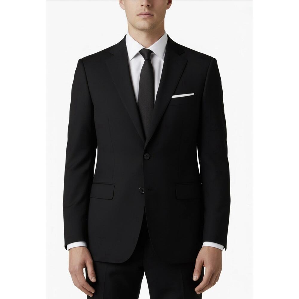 Alton Lane Blazer Sport Coat Mens 38S Black Tailored Fit 2 Button Lined - Picture 8 of 8